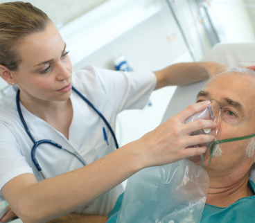 Respiratory Therapist with patient